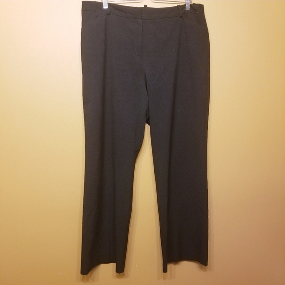 Ellen Tracy | Women's Classic Black Career Pants (Size 16) - Picture 8 of 10